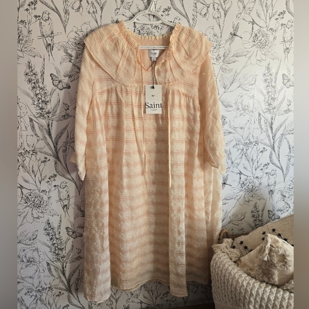 Saint Tropez Marcella Peach Striped Dress